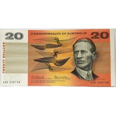 AUSTRALIA 1966 . TWENTY DOLLAR BANKNOTE . MINOR ERROR . SCARCE